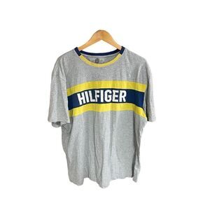 Tommy Hilfiger XXL (2XL) Grey Yellow and Navy T Shirt